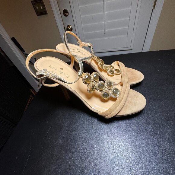 KAte spade size 7 sandal with jeweled accents - Picture 1 of 12